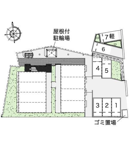 Kウイング(42522)の駐車配置図