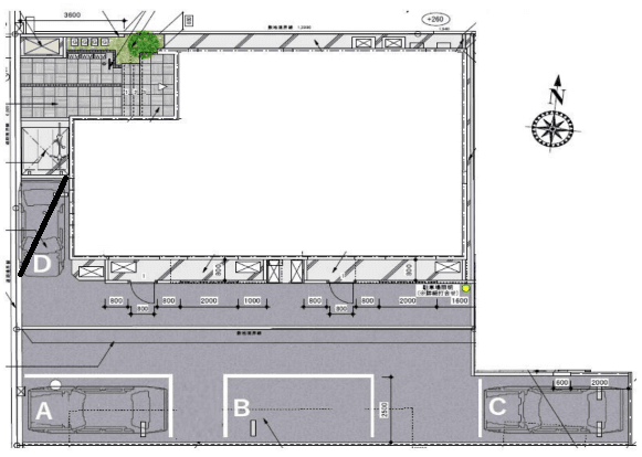 ラシーネ ブランシュ-Aの駐車配置図