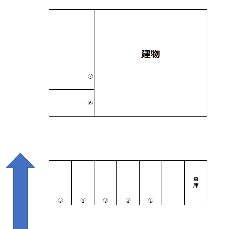 長嶺ウエストパーキングの駐車配置図