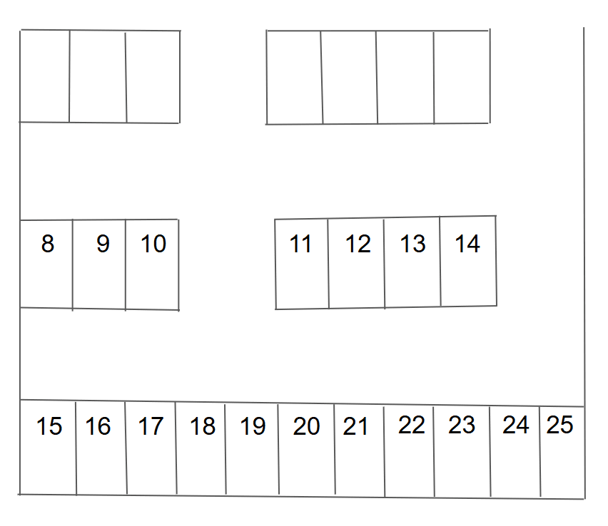 プリマベラ駐車場の駐車配置図