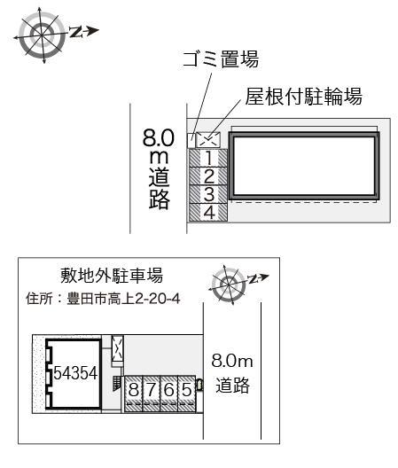 TOMATO 1(23571)の駐車配置図
