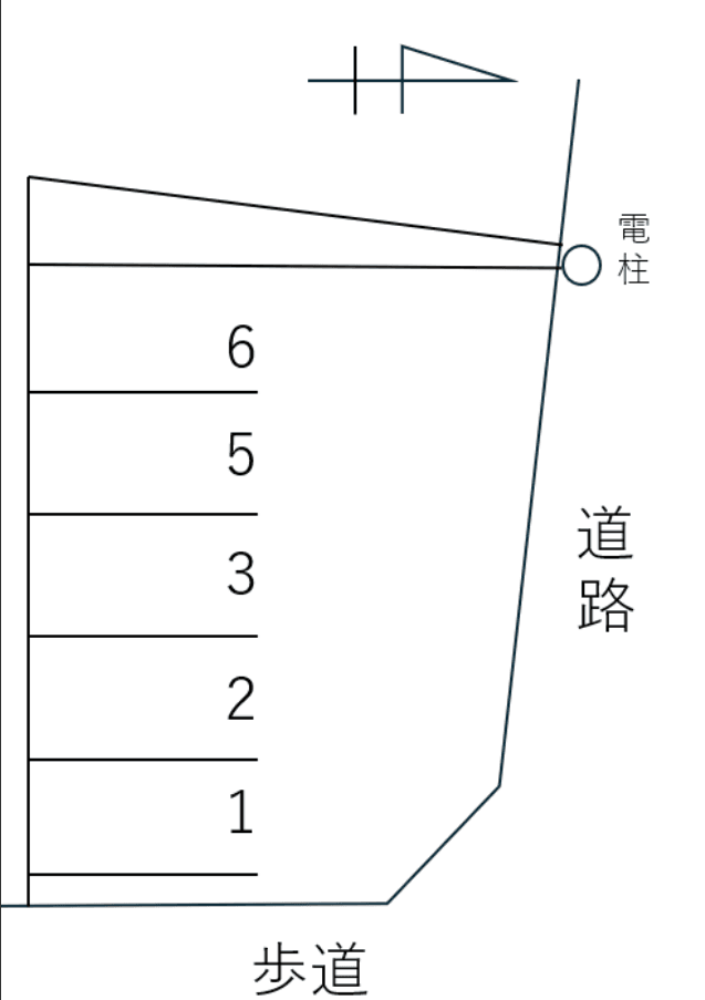 056的場町1丁目の駐車配置図