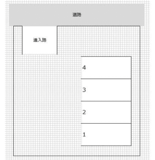新居町八幡台駐車場の駐車配置図