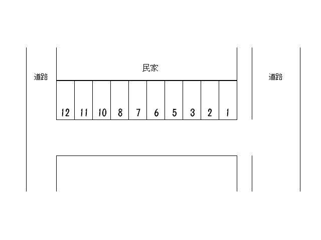 仙北二丁目駐車場の駐車配置図