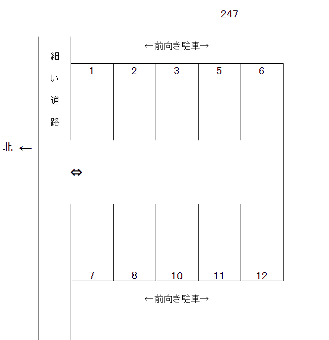 岩倉-247の駐車配置図