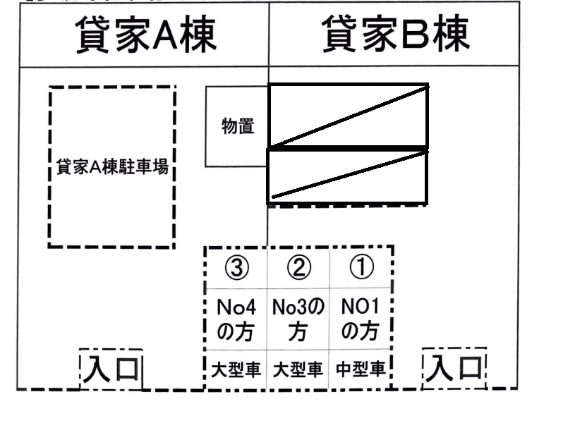 歩坂町駐車場の駐車配置図