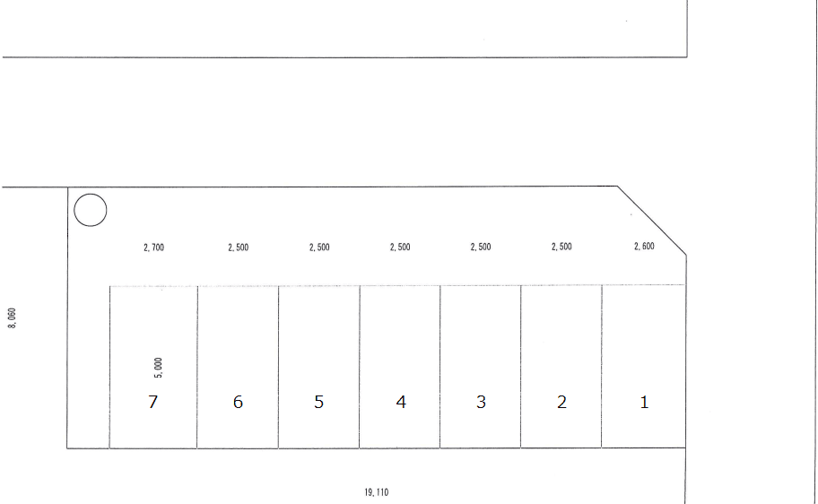 S西仙北パーキングの駐車配置図