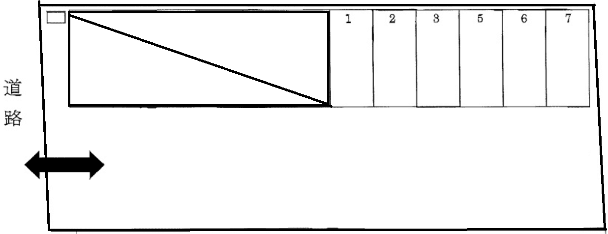 若松町1-13駐車場の駐車配置図