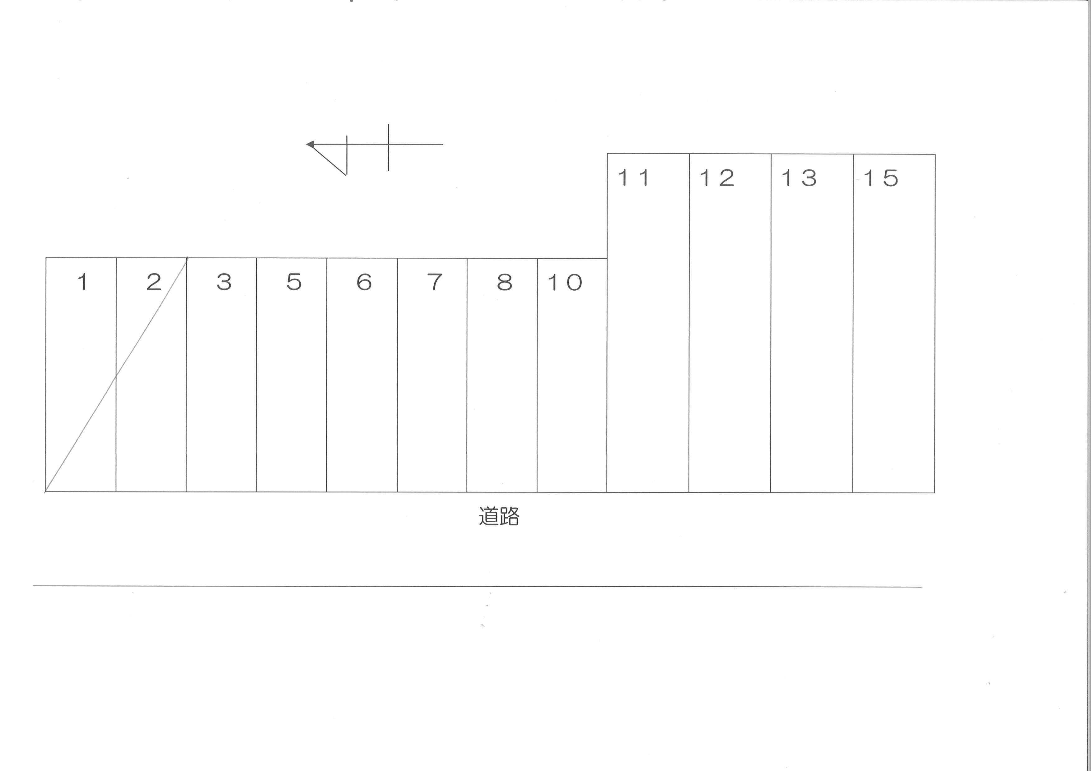 福島パーキングの駐車配置図