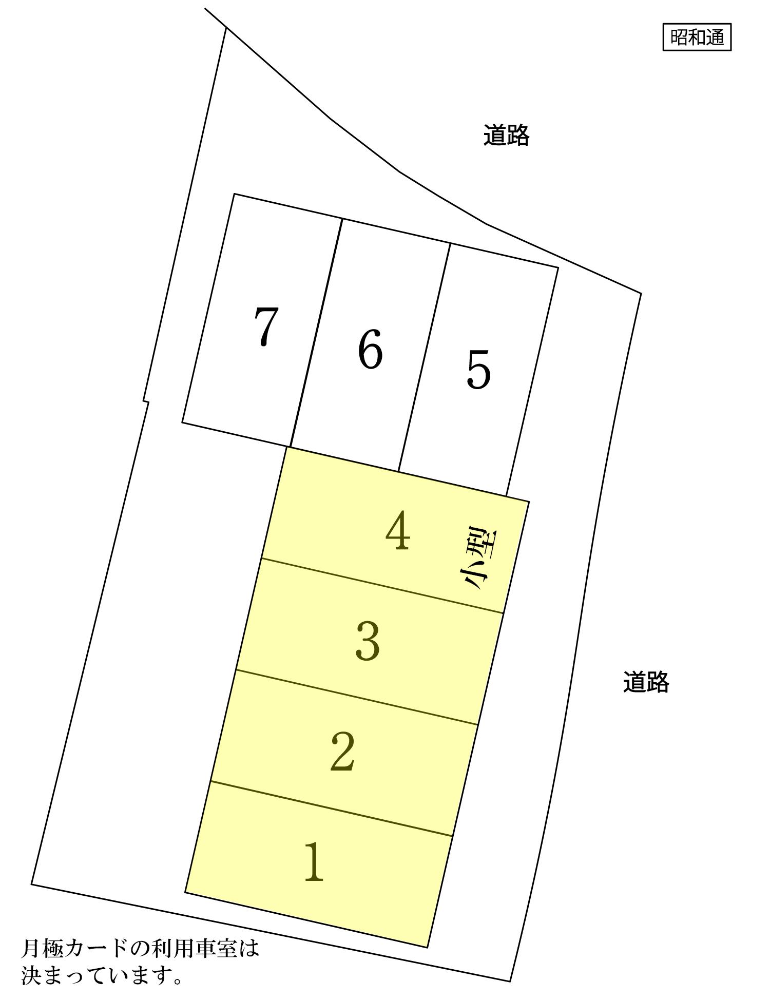 昭和通センターパークの駐車配置図