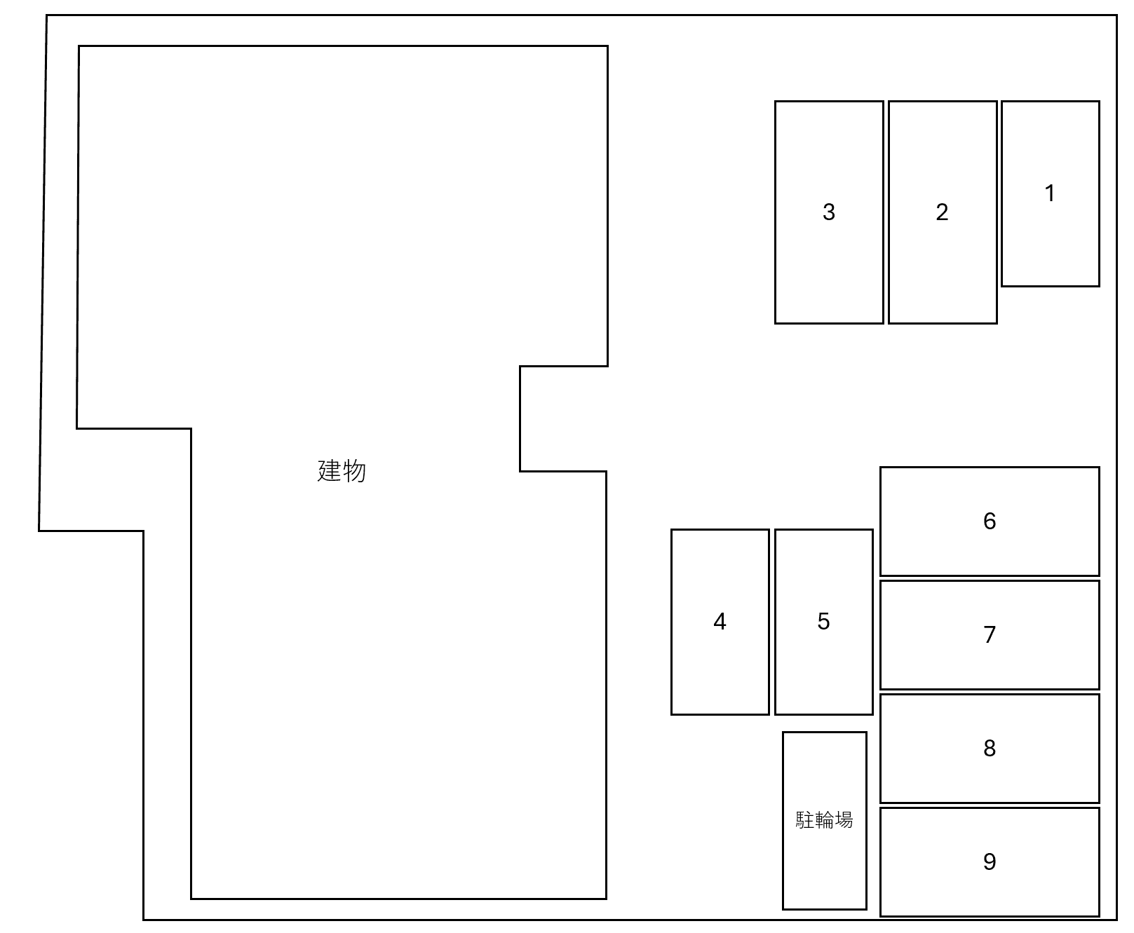 Lien小山(入居者専用)の駐車配置図
