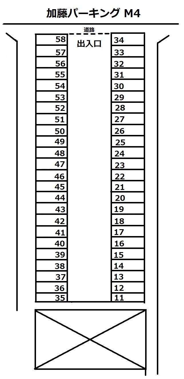 加藤パーキングの駐車配置図