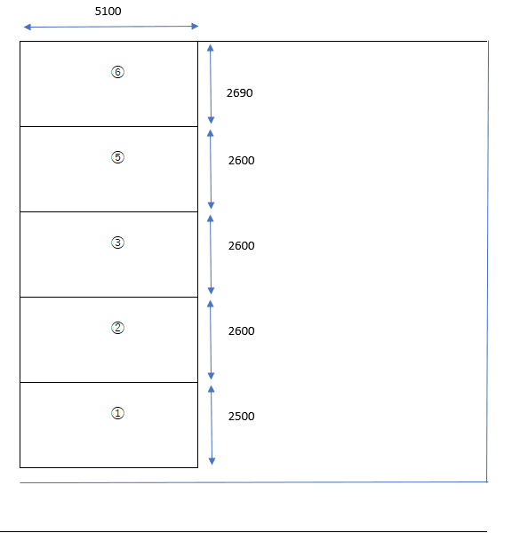 Sガレージの駐車配置図