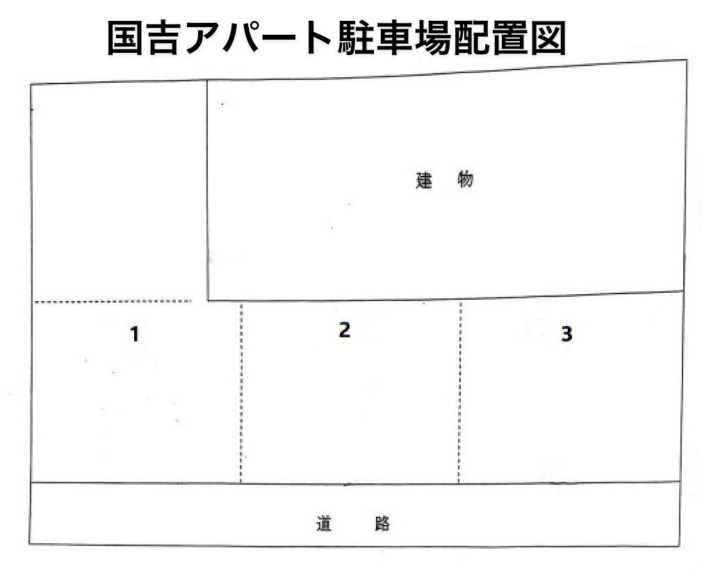 国吉アパート(曙1-17-5)の駐車配置図