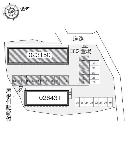 サニーヒル長谷川(23150)の駐車配置図