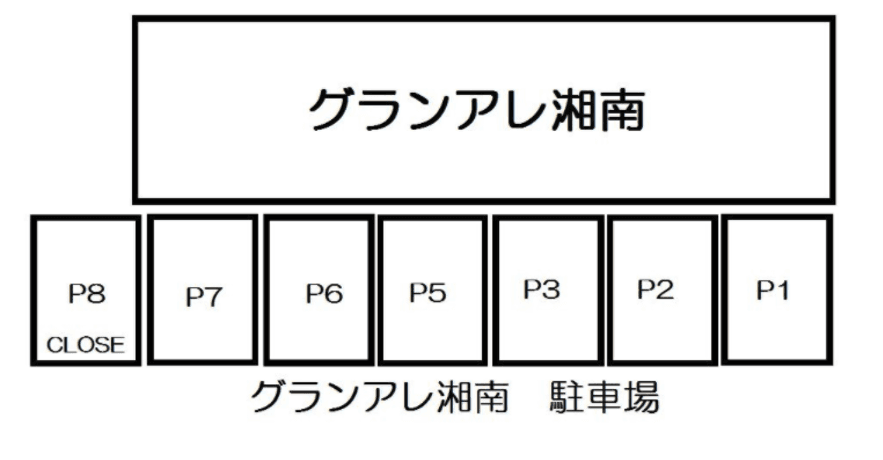 グラン・アレ湘南駐車場の駐車配置図