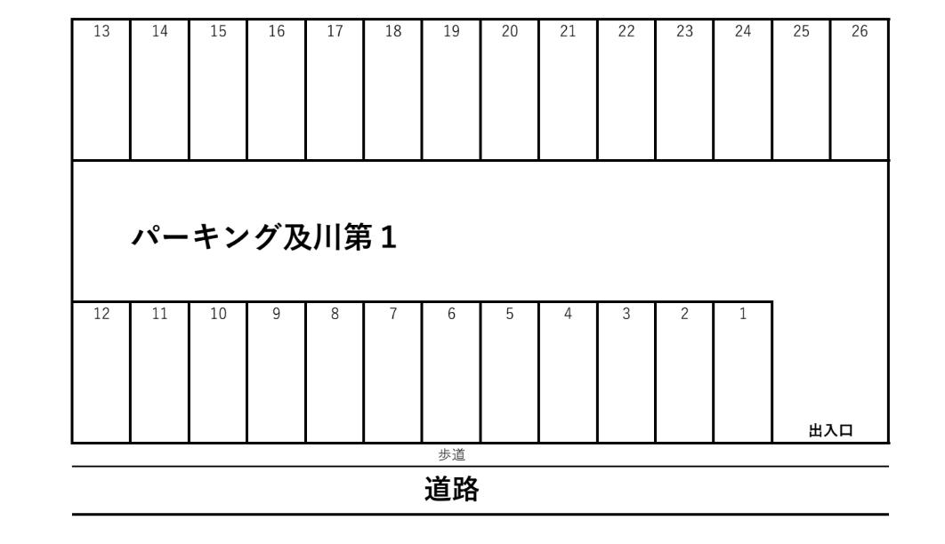 パーキング及川第1の駐車配置図