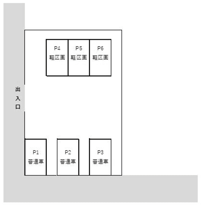 紅梅1丁目駐車場の駐車配置図