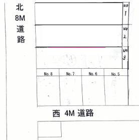 安部駐車場の駐車配置図