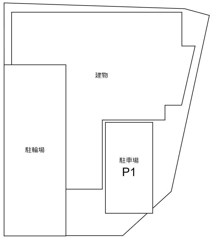 Log三田駅前の駐車配置図