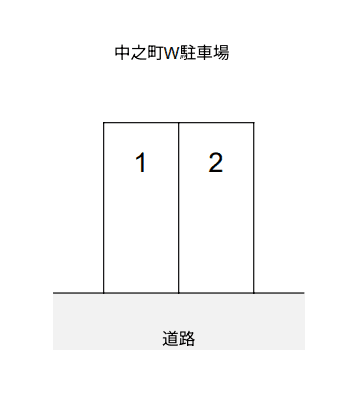 中之町W駐車場の駐車配置図