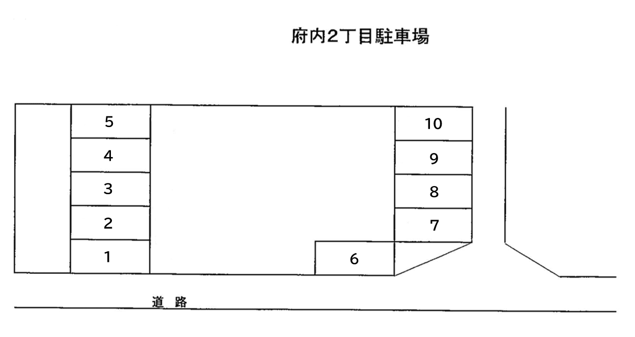 府内2丁目駐車場の駐車配置図