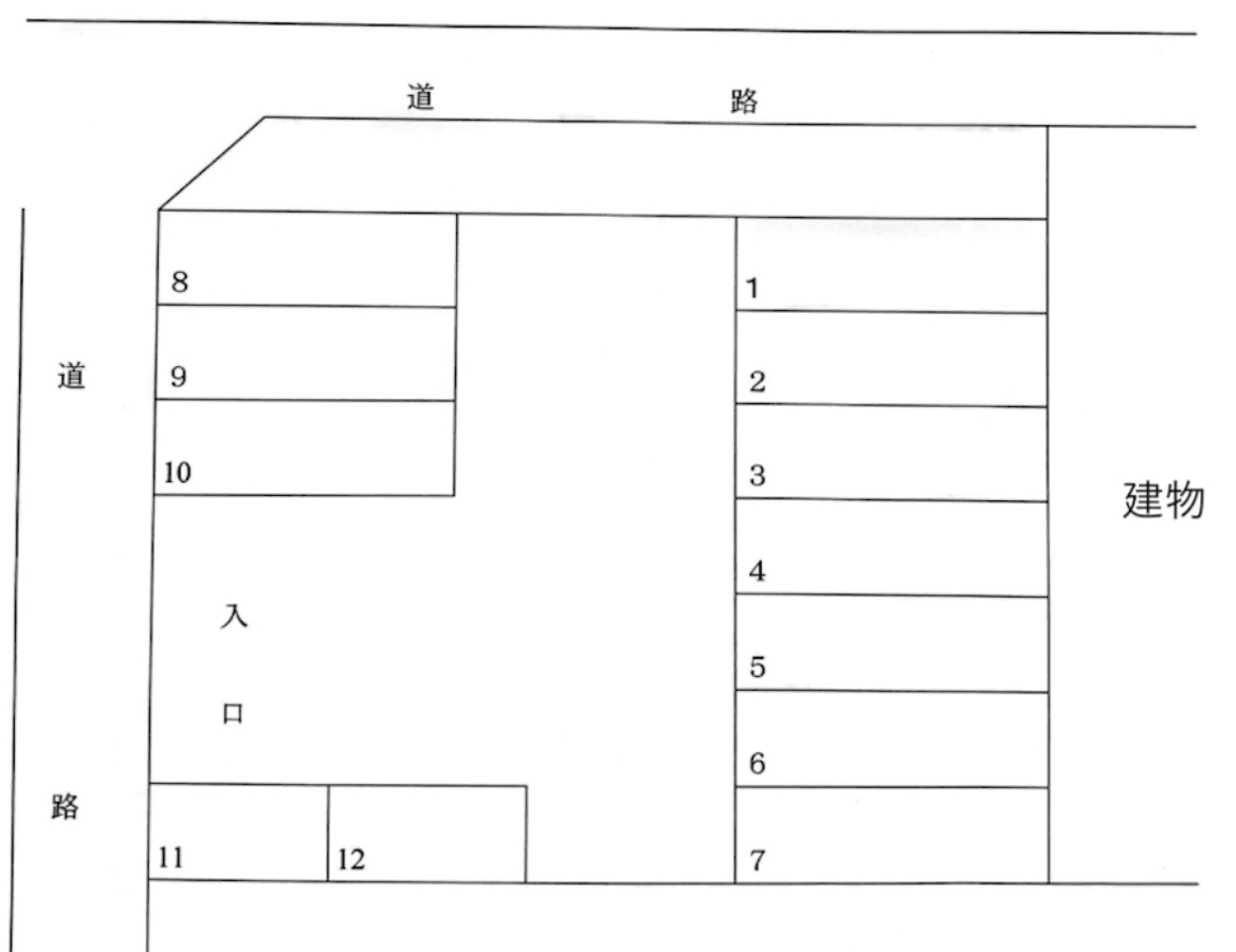 蜆塚4丁目 鈴木Pの駐車配置図