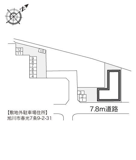 HIROTSU(21155) 敷地外駐車場の駐車配置図