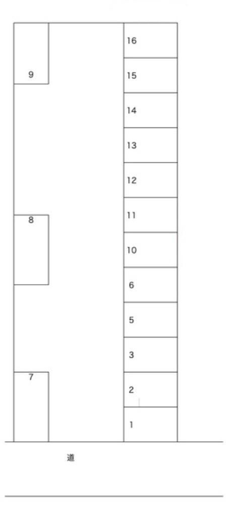 豊嶋第1駐車場の駐車配置図
