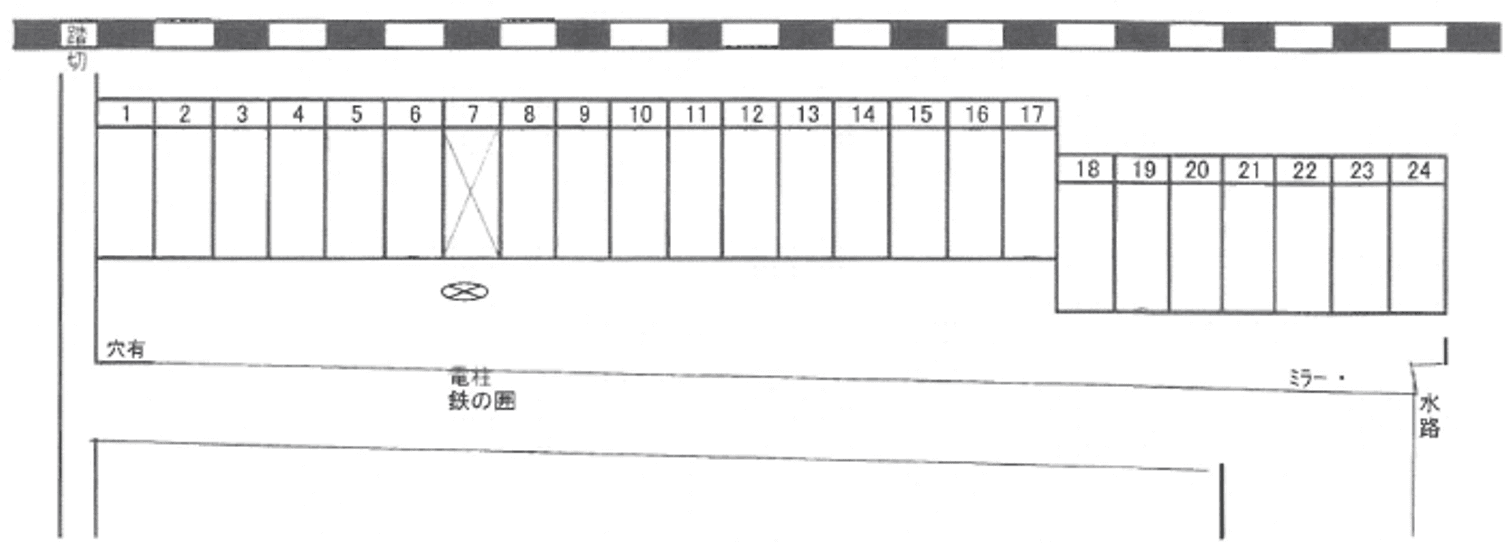 ラクピーライト仁豊野駅の駐車配置図