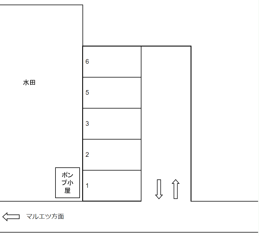 青毛2丁目駐車場の駐車配置図