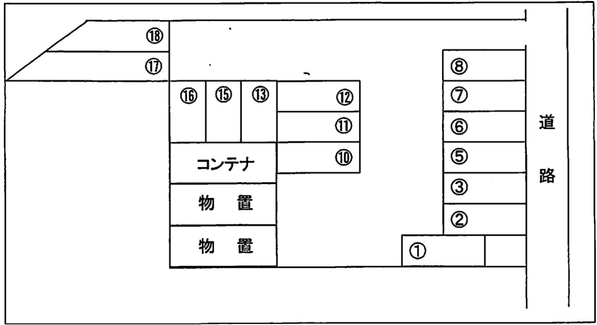 Kパーキングの駐車配置図
