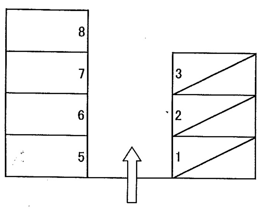 まつなみ荘駐車場の駐車配置図
