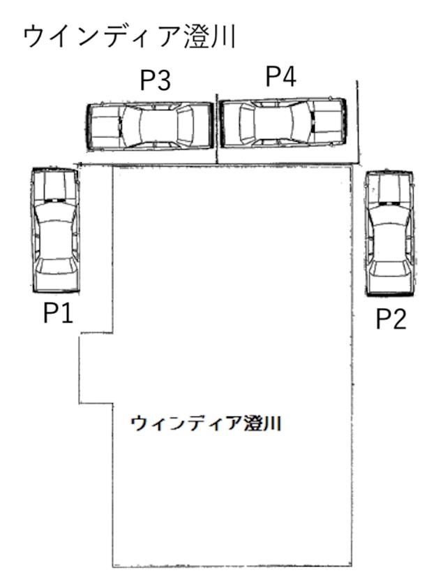 ウインディア澄川の駐車配置図