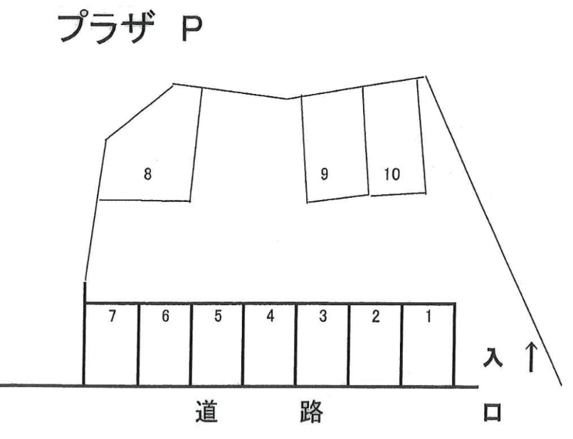 93・プラザ駐車場の駐車配置図