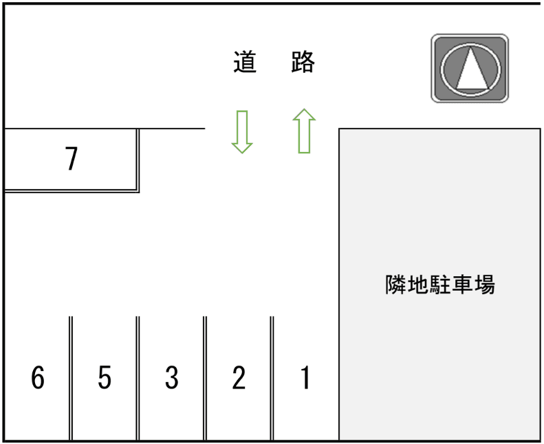 御劒町パーキングの駐車配置図