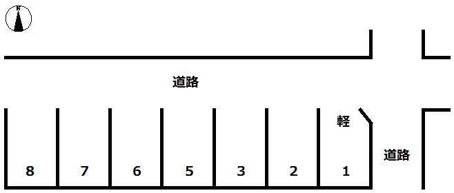 476下之一色町駐車場の駐車配置図