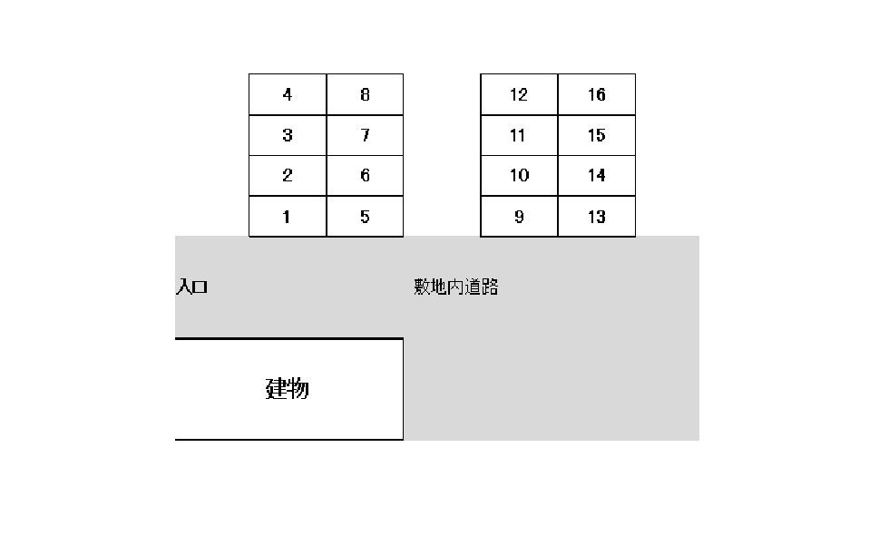 吾妻二丁目駐車場の駐車配置図
