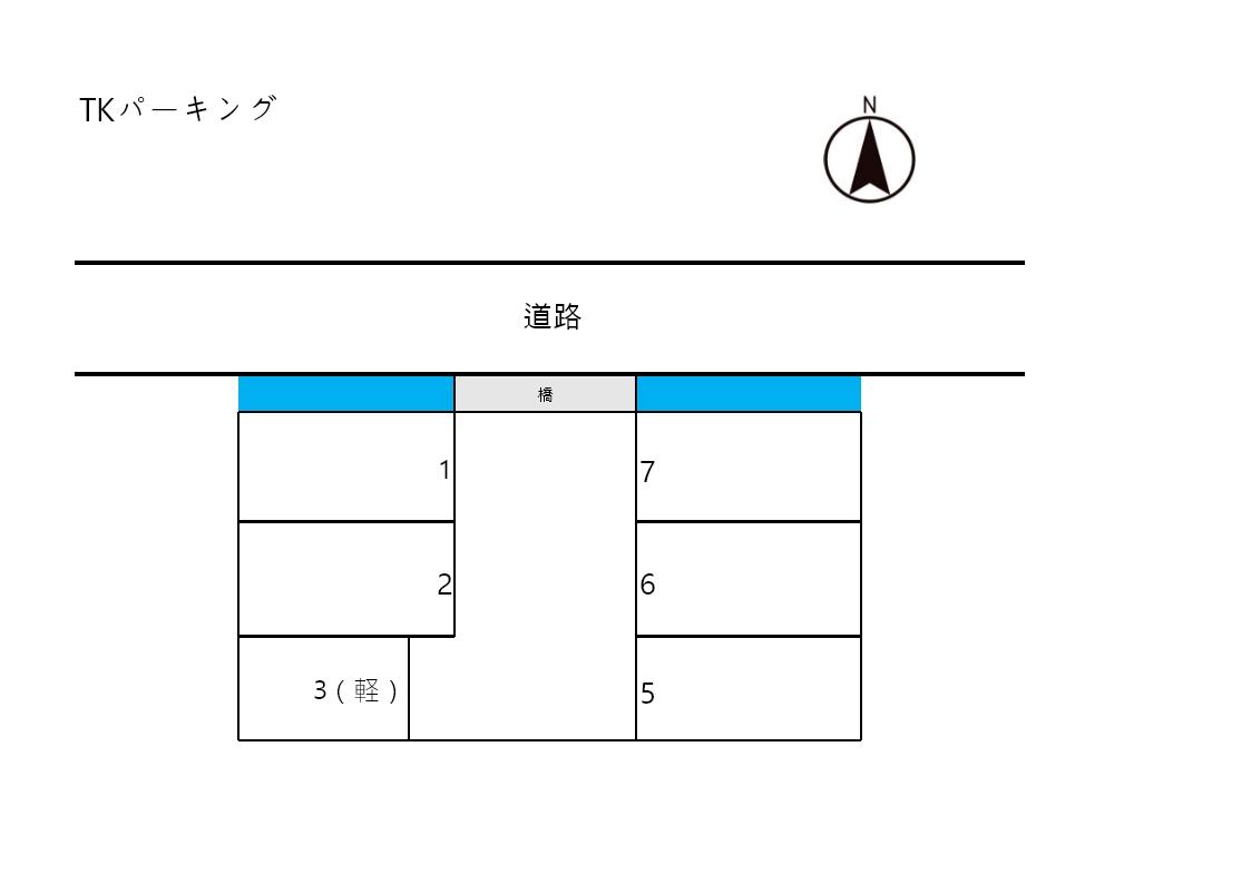 TKパーキングの駐車配置図