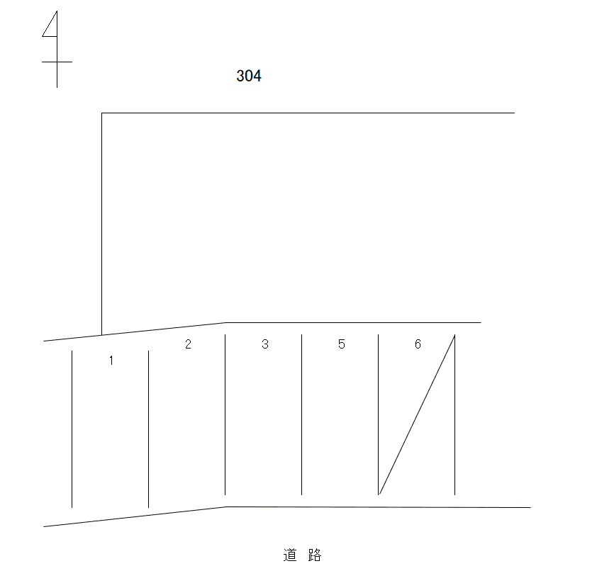 岩倉-304の駐車配置図