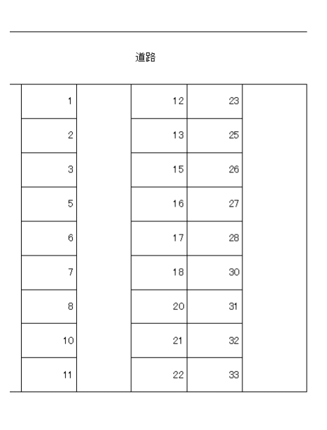 大和田新松島Pの駐車配置図