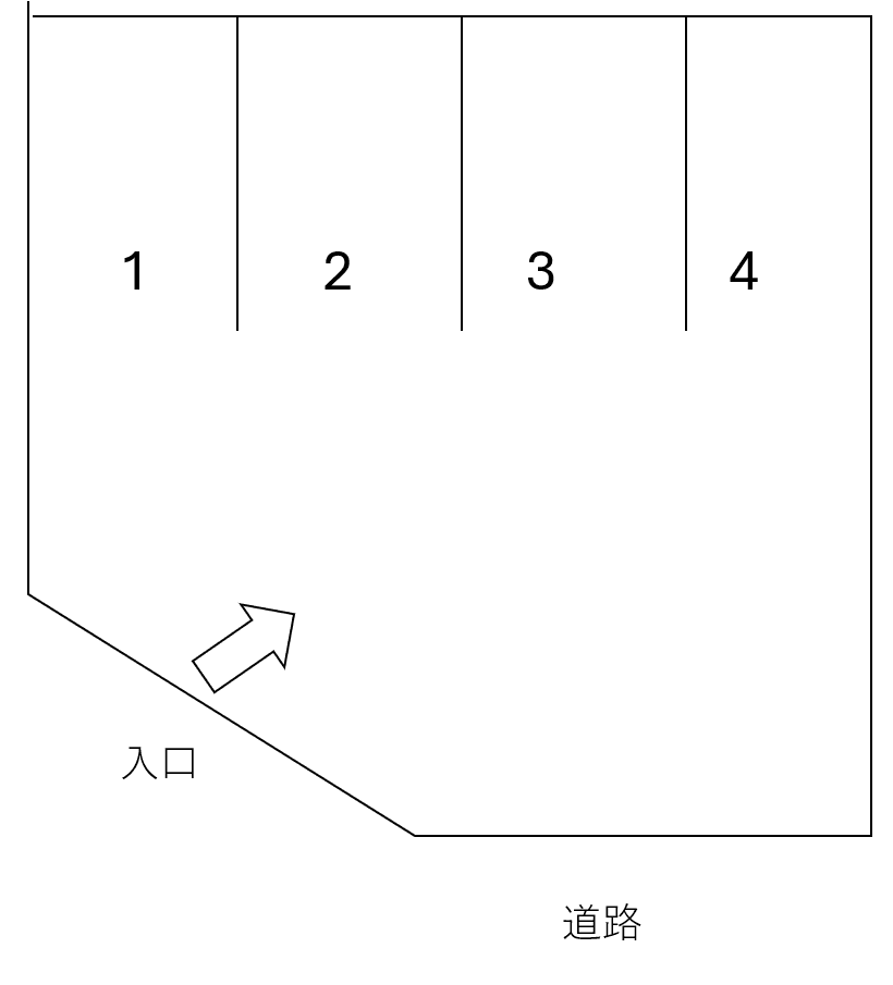荒木駐車場の駐車配置図