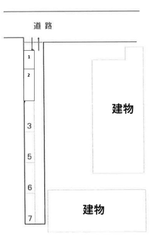 港町椎名駐車場の駐車配置図