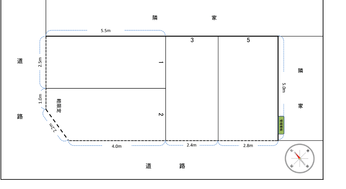 蒲生駐車場の駐車配置図