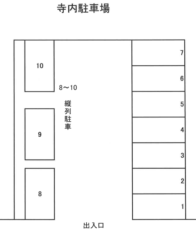 寺内駐車場の駐車配置図