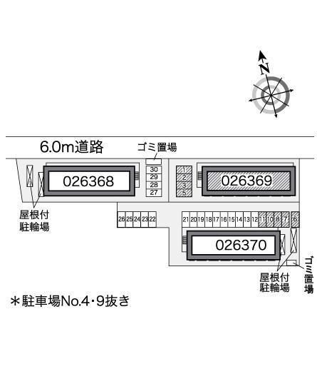 双柳2番館(26369)の駐車配置図
