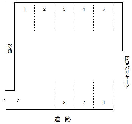 名坂パーキングの駐車配置図