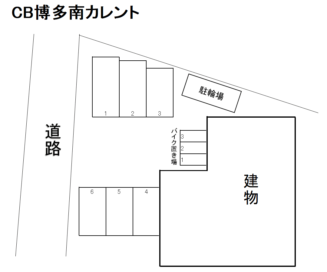 CB博多南カレントの駐車配置図