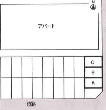 サウス・ヴィレッジパーキングの駐車配置図