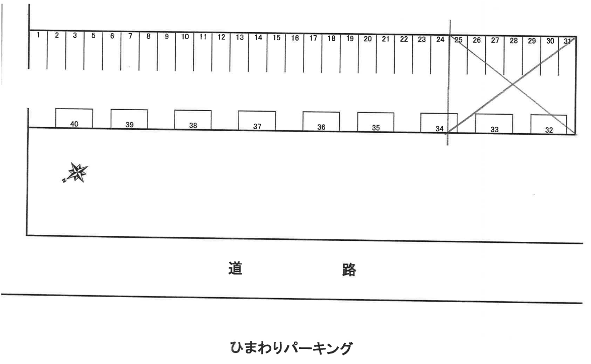 ひまわりパーキングの駐車配置図